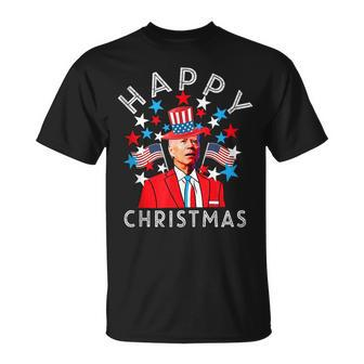 Happy Christmas Joe Biden 4Th Of July Memorial Independence Unisex T-Shirt