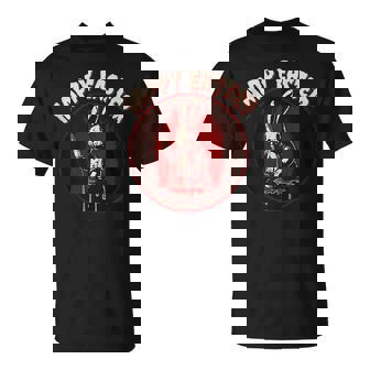 Happy Easter Scary Easter Bunny Costume Halloween Bunny Unisex T-Shirt | Mazezy