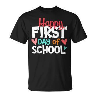 Happy First Day Of School Welcome Back To School Students Unisex T-Shirt - Seseable