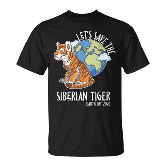 Happy Green Earth Day Let's Save The Siberian Tiger T-Shirt | Mazezy