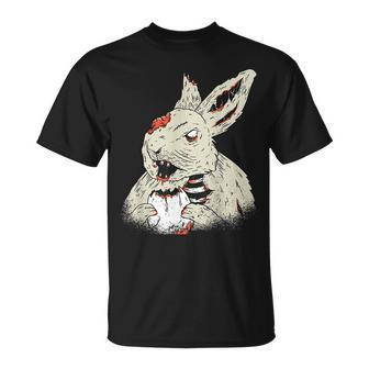 Happy Halloween Horror Bunny Costume Creepy Easter Rabbit Happy Halloween T-Shirt | Mazezy