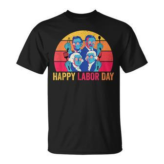 Happy Labor Day Usa Presidents Bbq Grillin Unisex T-Shirt | Mazezy