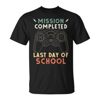 Happy Last Day Of School Gamer End Of The School Year Gaming Unisex T-Shirt | Mazezy