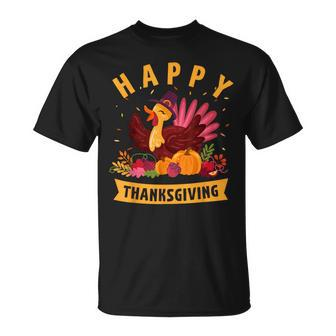 Happy Thanksgiving Dinner Turkey Lover T-Shirt - Seseable