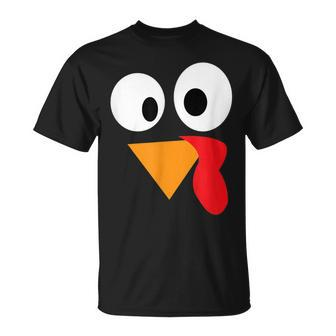 Happy Thanksgiving Funny Turkey Face Gifts For Turkey Lovers Funny Gifts Unisex T-Shirt | Mazezy
