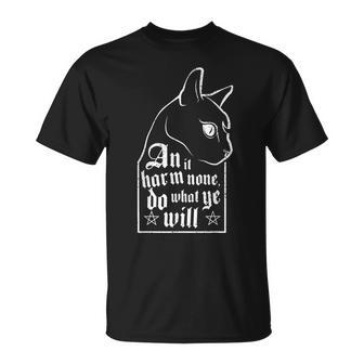 An It Harm None Do What Ye Will Witch Wicca Witchcraft T-Shirt | Mazezy