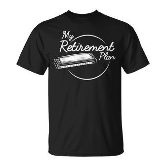 Harmonica Retirement Plan I Mouth Organ T-Shirt | Mazezy