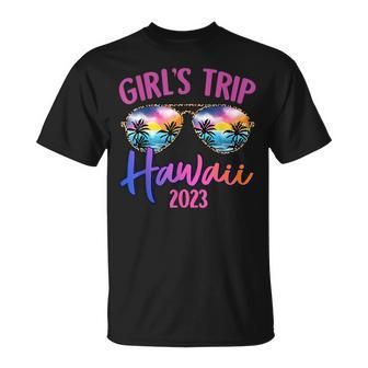 Hawaii Hawaiian 2023 Girls Trip Sunglasses Summer Girlfriend Unisex T-Shirt | Mazezy