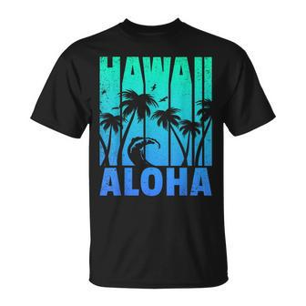 Hawaii Vintage Hawaiian Islands Aloha State Retro Beach Surf Unisex T-Shirt | Mazezy