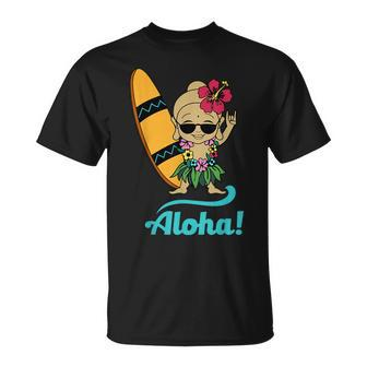 Hawaiian Surfing Buddha Aloha Hawaii Beach Yoga T-Shirt | Mazezy