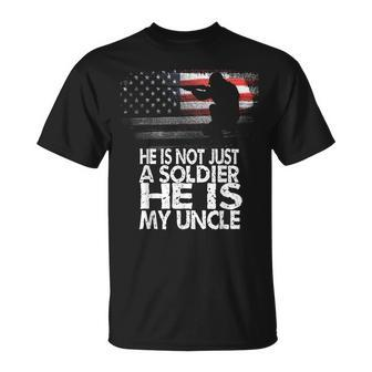 He Is Not Just A Solider He Is My Uncle Patriotic Proud Army Unisex T-Shirt | Mazezy