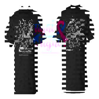 Her Fight Is My Fight Pink Blue Ribbon Clubfoot Awareness Unisex T-Shirt | Mazezy