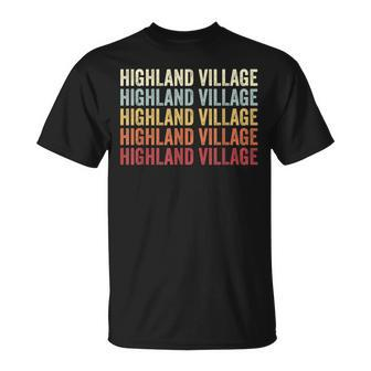 Highland Village Texas Highland Village Tx Retro Vintage T-Shirt | Mazezy