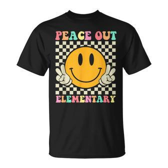Hippie Peace Out Elementary Teacher Last Day Of School T-shirt - Thegiftio UK