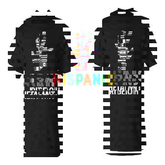 Hispanic Heritage Month Hand Flag Root Latino Unisex T-Shirt | Mazezy