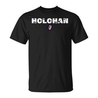 Holohan Name Text Irish Birthday Or Sports Ireland T-Shirt | Mazezy