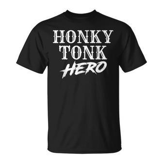 Honky Tonk Hero Vintage Country Music T T-Shirt | Mazezy