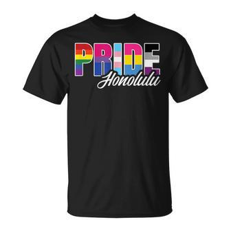 Honolulu Hawaii Gay Pride Lesbian Bisexual Trans Pan Unisex T-Shirt | Mazezy