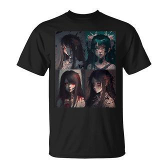 Horror Anime Girl Japanese Aesthetic Anime Otaku Japanese T-Shirt | Mazezy