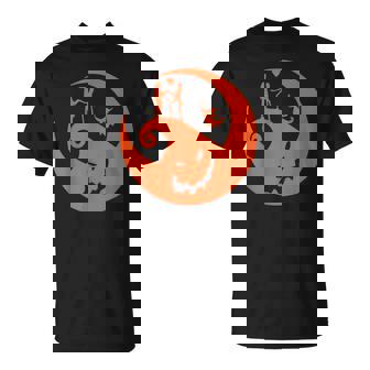 Horror Movie Couple Lazy Halloween Costume Cool Pumpkin Halloween Costume T-Shirt | Mazezy