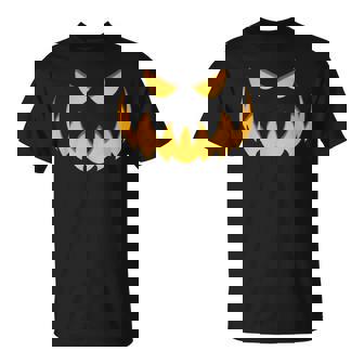 Horror Pumpkin Scary Disguise Evil Laugh Halloween Pumpkin Scary T-Shirt | Mazezy