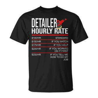 Hourly Rate Car Detailer For Detailing Unisex T-Shirt | Mazezy