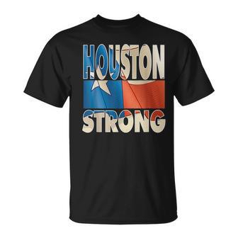 Houston Strong Pride Proud Texan Houston Image Texas Flag Unisex T-Shirt | Mazezy