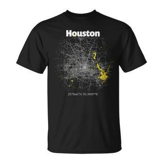 Houston Texas Street Map Hometown Pride Souvenir Unisex T-Shirt | Mazezy