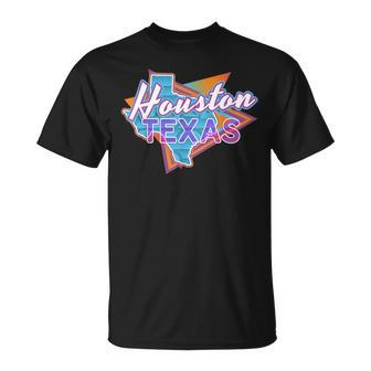 Houston Texas Vintage Retro Throwback T-Shirt | Mazezy