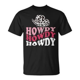 Howdy Cowgirl Rodeo Graphic Dairy Cow Print Unisex T-Shirt | Mazezy