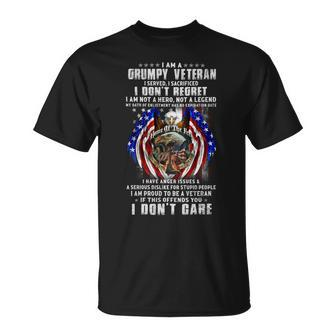 I Am A Grumpy Veteran 19 Unisex T-Shirt - Monsterry UK