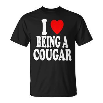 I Heart Love Being A Cougar Hot Older Woman Unisex T-Shirt - Monsterry UK