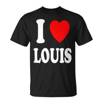 I Heart Love Louis Cute Matching Couple Spouse Unisex T-Shirt - Seseable