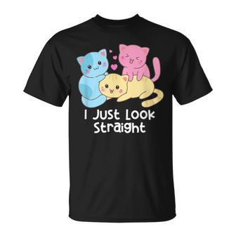 I Just Look Straight Pansexual Lgbtq Pan Pride Unisex T-Shirt | Mazezy