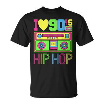 I Love 90S Hip Hop Music 1990S Style Outfit Vintage Nineties 90S Vintage Designs Funny Gifts Unisex T-Shirt | Mazezy