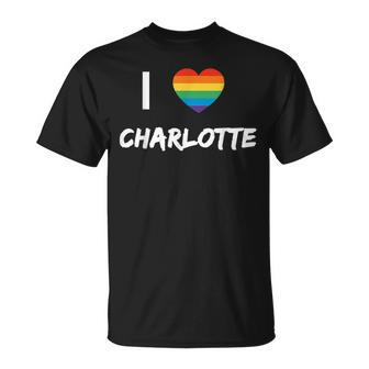 I Love Charlotte Gay Pride Lbgt Unisex T-Shirt | Mazezy