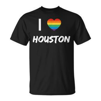 I Love Houston Gay Pride Lbgt Unisex T-Shirt | Mazezy