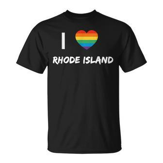 I Love Rhode Island Gay Pride Lbgt Unisex T-Shirt | Mazezy
