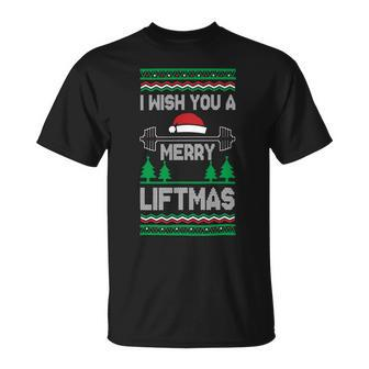 I Wish You A Merry Liftmas Fitness Trainer Unisex T-Shirt - Monsterry CA