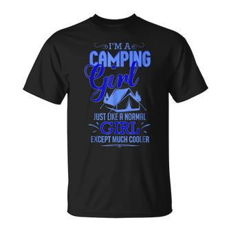 Im A Camping Girl Funny Cool Tent Camper Unisex T-Shirt | Mazezy