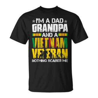 Im A Dad Grandpa And Vietnam Veteran Us Veterans Day 483 Unisex T-Shirt - Monsterry