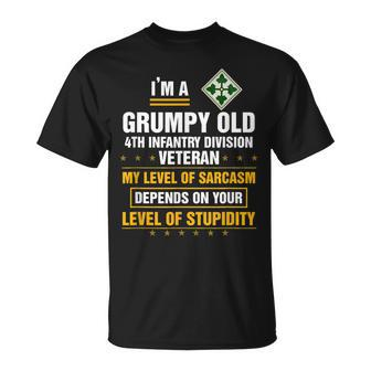 Im A Grumpy Old 4Th Infantry Division Veteran Unisex T-Shirt | Mazezy