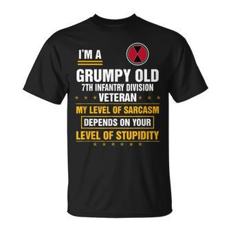 Im A Grumpy Old 7Th Infantry Division Veteran Unisex T-Shirt | Mazezy