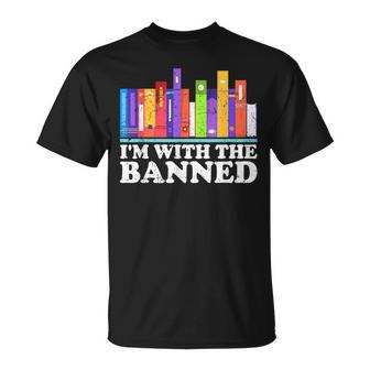I'm With The Banned Books I Read Banned Books Lovers Library T-Shirt - Thegiftio UK