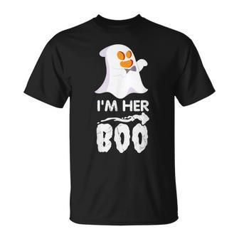 I'm Her Boo Halloween Ghost Matching Couple For Him Cute T-Shirt - Thegiftio UK