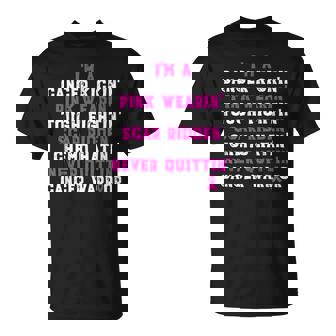 I'm A Cancer Kicking Pink Wearing Breast Cancer Awareness T-Shirt - Seseable
