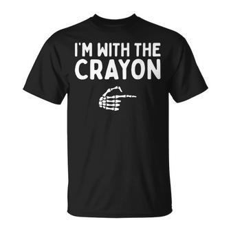 I'm With The Crayon Halloween Costume Matching Couples T-Shirt - Monsterry AU