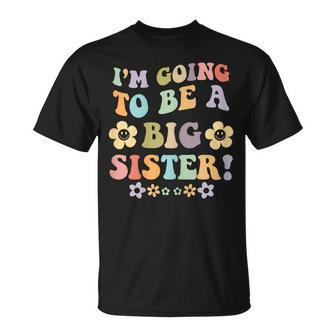 Im Going To Be A Big Sister Floral Design For Girls Unisex T-Shirt - Seseable