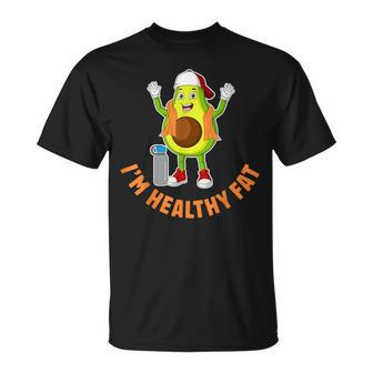 I'm Healthy Fat Cute Avocado Vegetarian Vegan T-Shirt | Mazezy