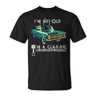 I'm Not Old I'm Classic Dad Retro Colour Vintage Muscle Car T-Shirt - Seseable